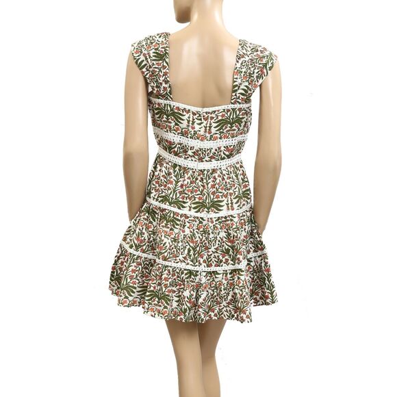 Saylor Anthropologie Campbell Mini Dress Poppy Fields Block Printed S New 282089 - Picture 8 of 10